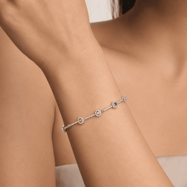 The Disco Ball Prism Bracelet — Gold Plated Prism Bracelet by House of Zena, front view — Anti-Tarnish Waterproof Jewellery | House of Zena