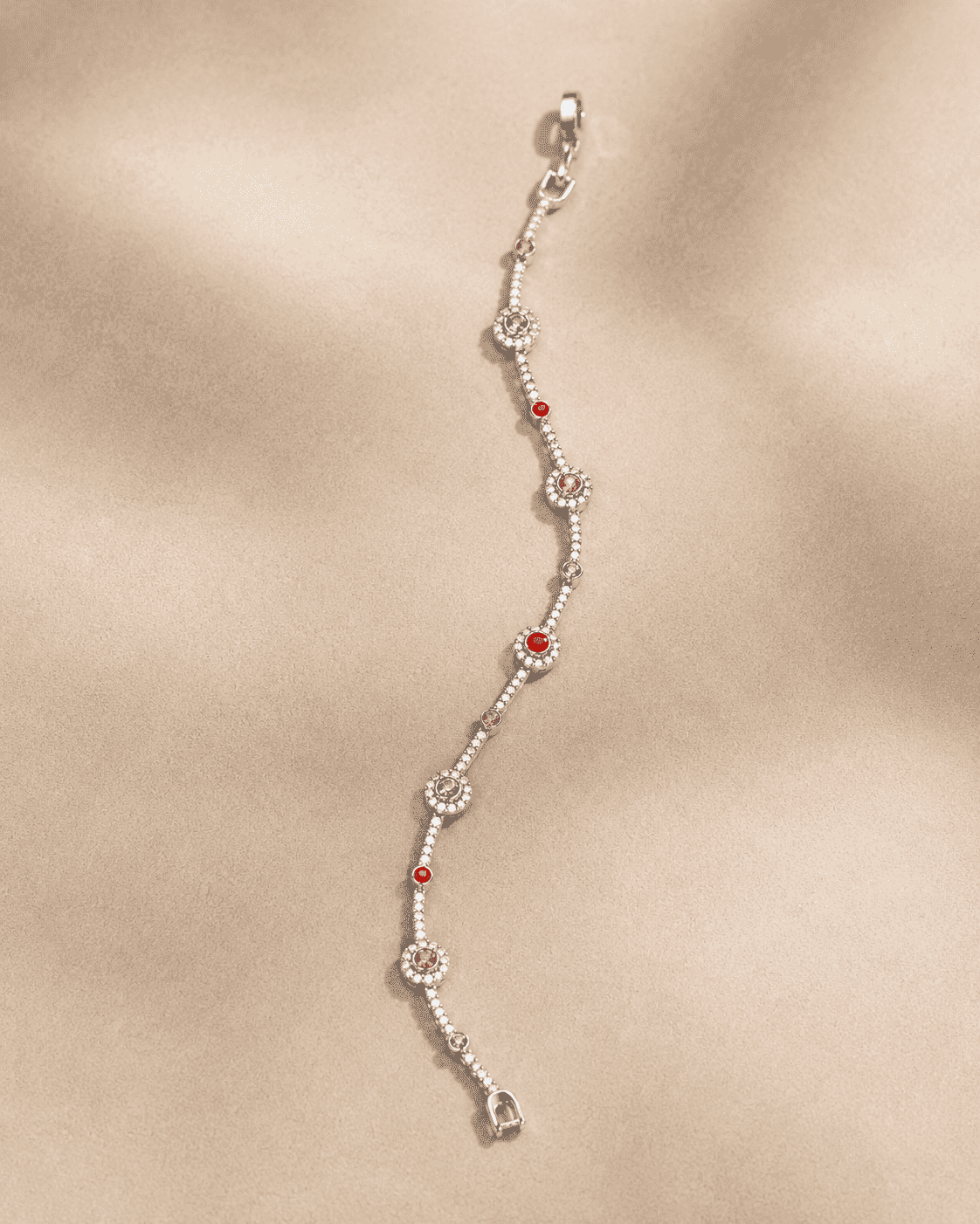 The Disco Ball Prism Bracelet — Gold Plated Prism Bracelet by House of Zena, close-up detail