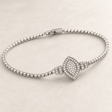 The "Side-Eye" Nazar Bracelet — Silver-Tone Nazar Bracelet by House of Zena, styled on model