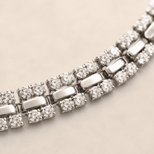 The Met Gala Tennis Bracelet — Gold Plated Tennis Bracelet by House of Zena, styled on model
