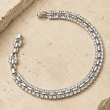 The Met Gala Tennis Bracelet — Gold Plated Tennis Bracelet by House of Zena, side angle