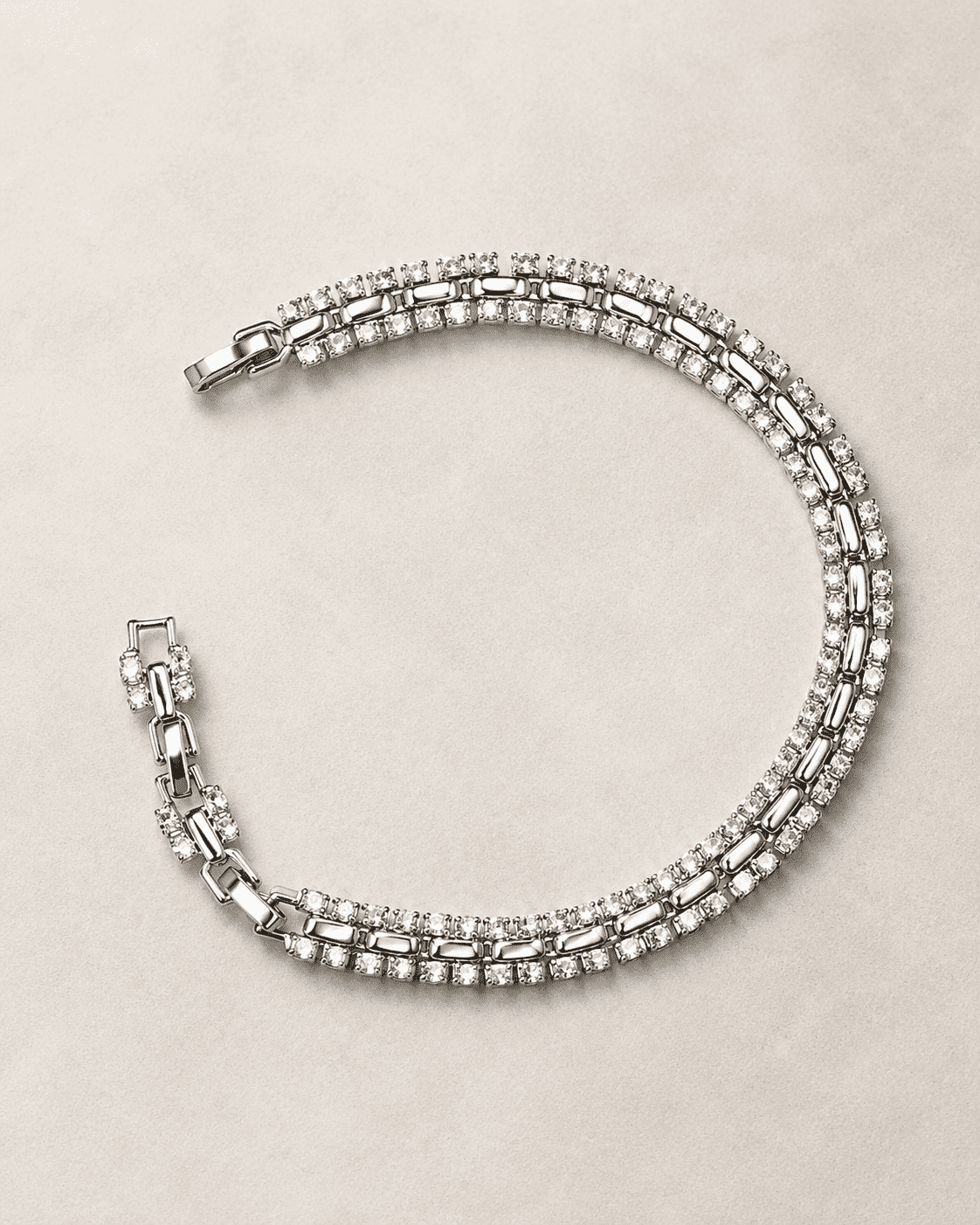 The Met Gala Tennis Bracelet — Gold Plated Tennis Bracelet by House of Zena, close-up detail
