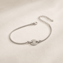 The Stargazer Halo Chain — Silver-Tone Halo Bracelet by House of Zena, close-up detail