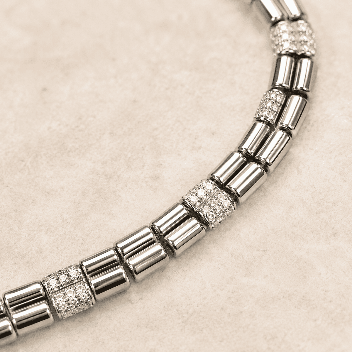 The Boardroom Siren Grid Chain — Gold Plated Grid Bracelet by House of Zena, close-up detail