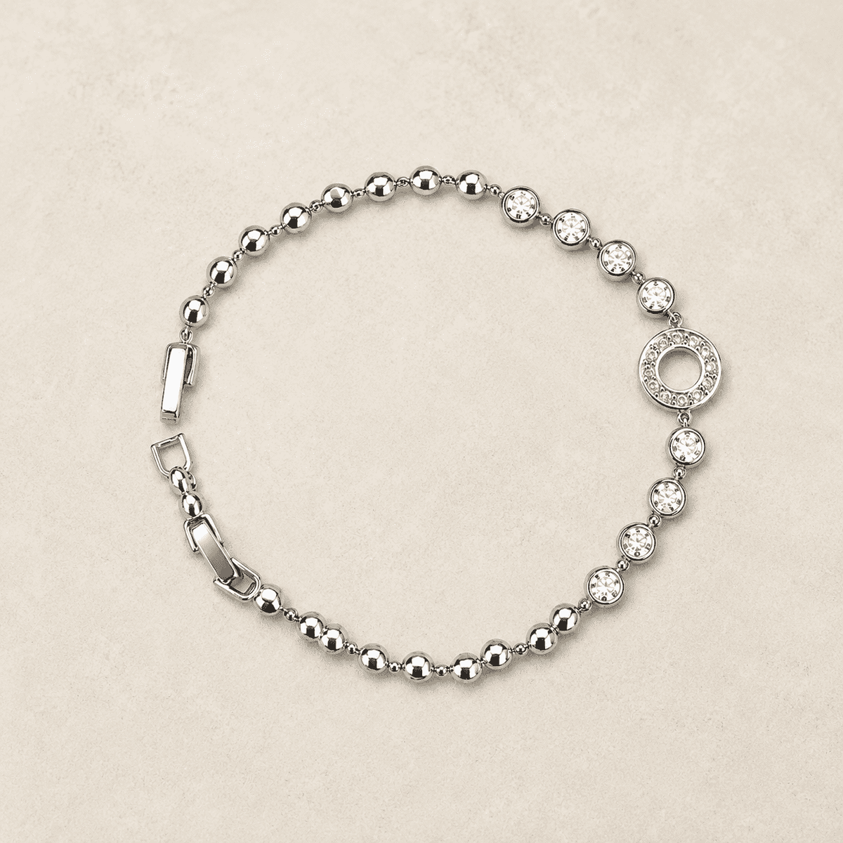 The Celestial Orbit Station Chain — Gold Plated Orbit Bracelet by House of Zena, side angle