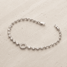 The Celestial Orbit Station Chain — Gold Plated Orbit Bracelet by House of Zena, close-up detail