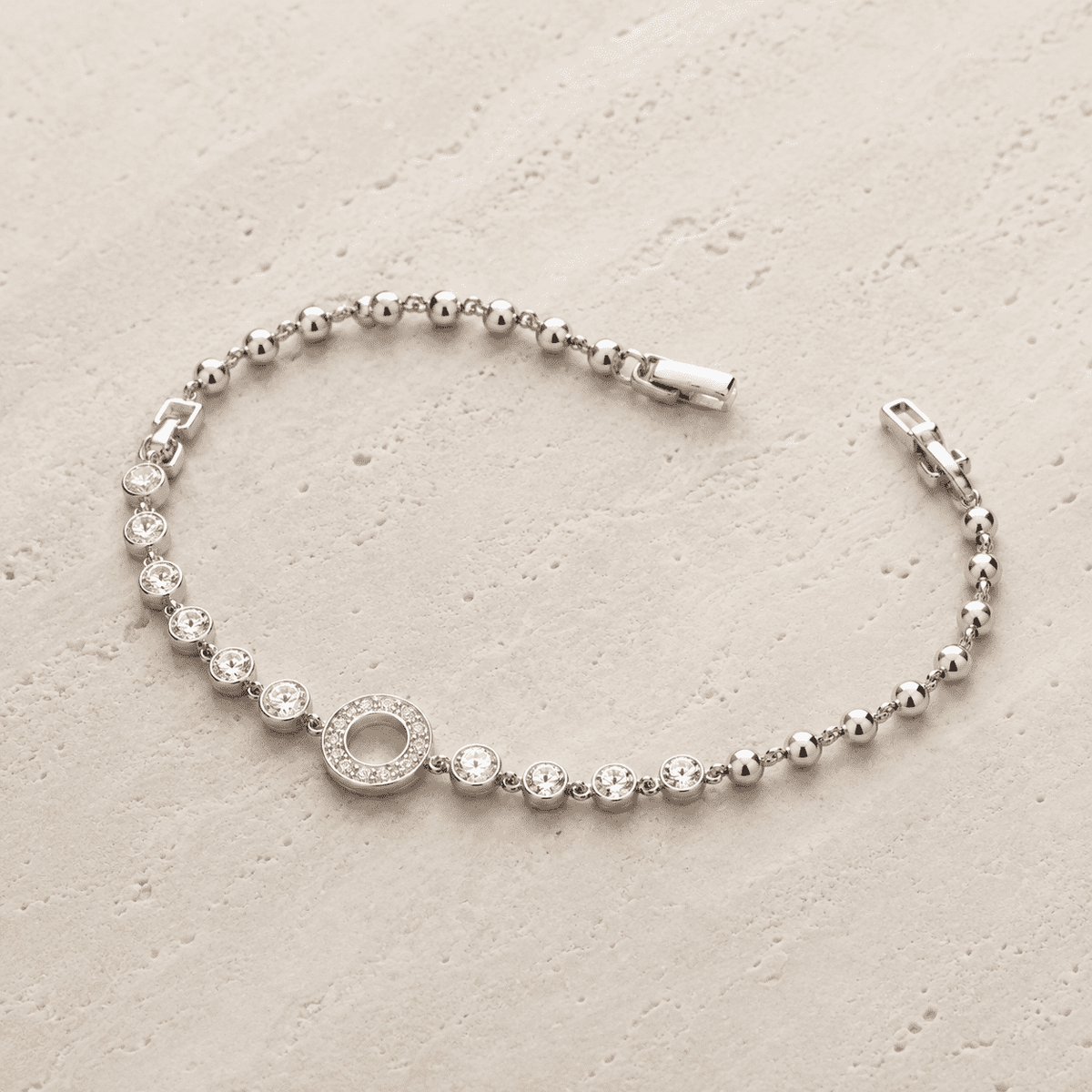The Celestial Orbit Station Chain — Gold Plated Orbit Bracelet by House of Zena, close-up detail