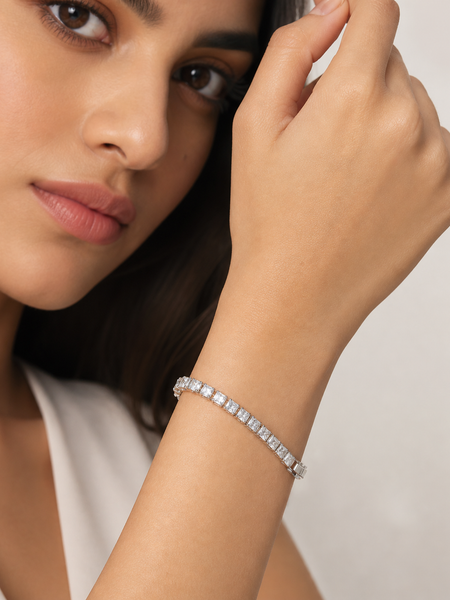 Celeste Princess Tennis Bracelet