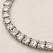 The Sugar Cube Tennis Bracelet — Gold Plated Princess Tennis Bracelet by House of Zena, styled on model