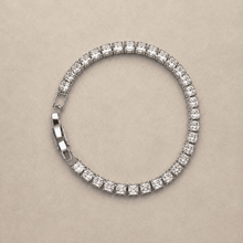 The Sugar Cube Tennis Bracelet — Gold Plated Princess Tennis Bracelet by House of Zena, side angle