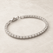 The Sugar Cube Tennis Bracelet — Gold Plated Princess Tennis Bracelet by House of Zena, close-up detail
