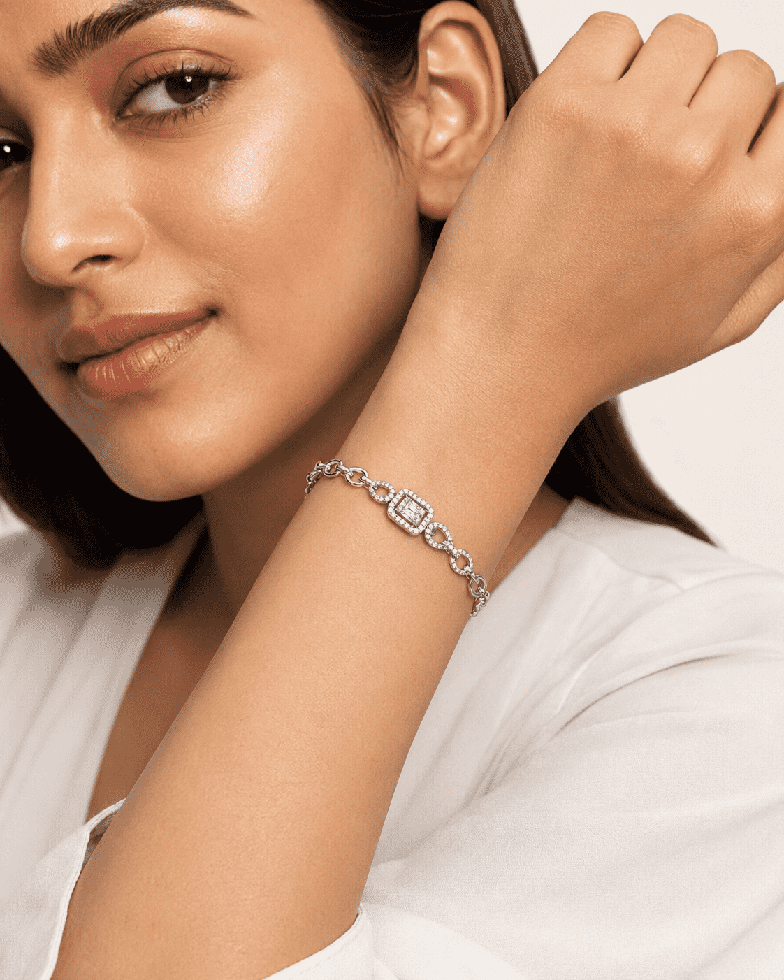 The "Pinky Promise" Infinity Chain — Gold Plated Infinity Grace Bracelet by House of Zena, front view