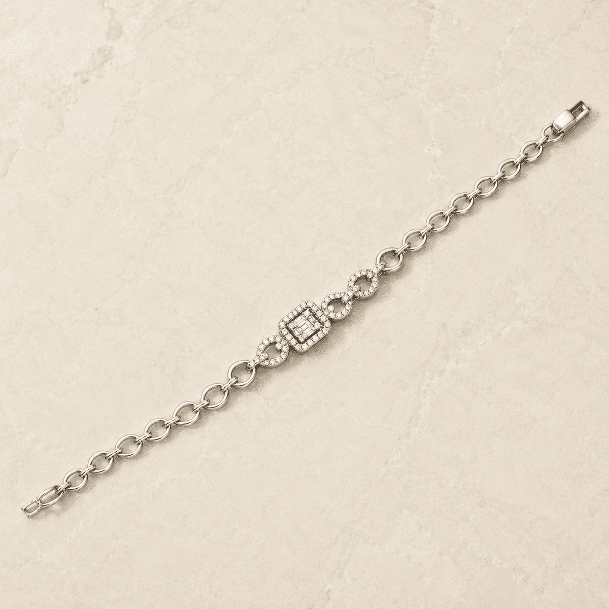 The "Pinky Promise" Infinity Chain — Gold Plated Infinity Grace Bracelet by House of Zena, side angle