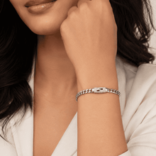 The Secret Keeper Padlock Chain — Gold Plated Lockline Cuban Bracelet by House of Zena, front view