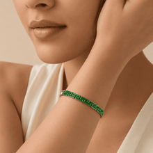The Mykonos Blue Maze Cuff — Silver-Tone Pop Bracelet by House of Zena, gift packaging