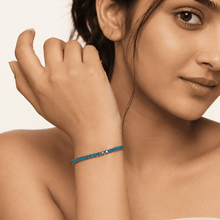 The Swimming Pool Tennis Bracelet — Silver-Tone Tennis Bracelet by House of Zena, front view