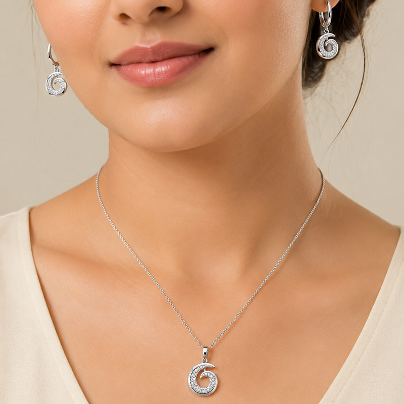 Serelune Spiral Pendant Set