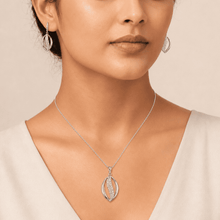 The Melted Honeycomb Set — Gold Plated Wave Pendant Set by House of Zena, front view