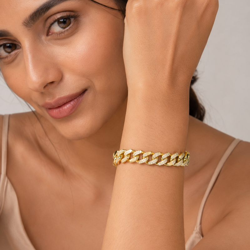 Auric Pavé Cuban Bracelet