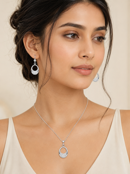 Lunara Oval Pendant Set