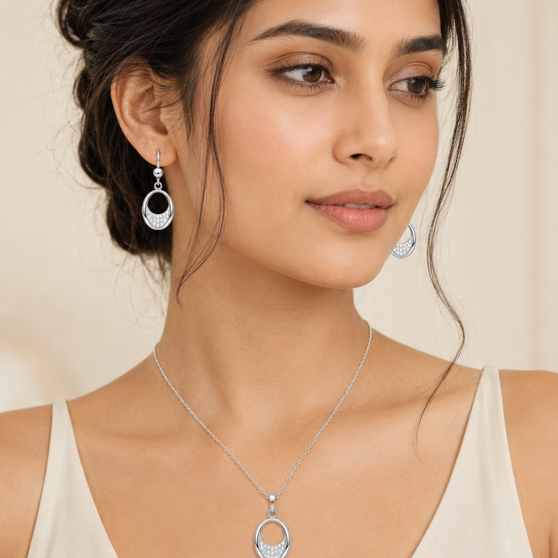 Lunara Oval Pendant Set