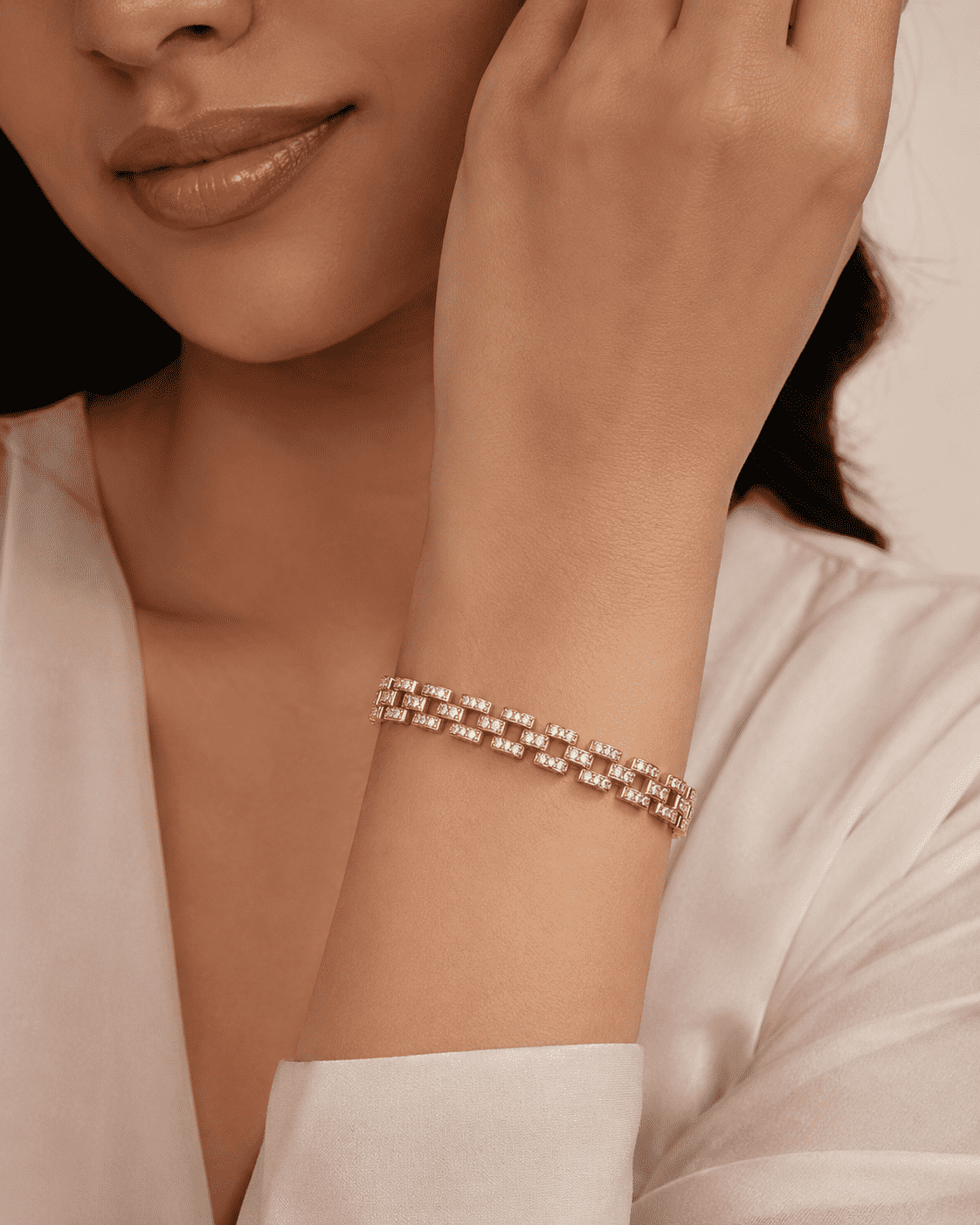 The 9-to-5 Paperclip Chain (Gold) — Gold Plated Link Bracelet by House of Zena, front view