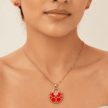 The Red Velvet Romance Set — Gold Plated Luxe Charm Pendant Set by House of Zena, front view