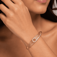 The "Sleep in It" Wire Bangle — Gold Plated Halo Wire Bangle by House of Zena, front view