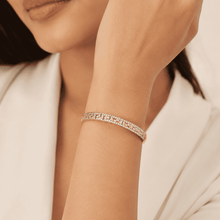 The Labyrinth Gold Cuff — Gold Plated Maze Bangle by House of Zena, front view