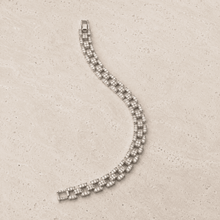 The 9-to-5 Paperclip Chain (Silver) — Silver-Tone Noiré Link Bracelet by House of Zena, close-up detail