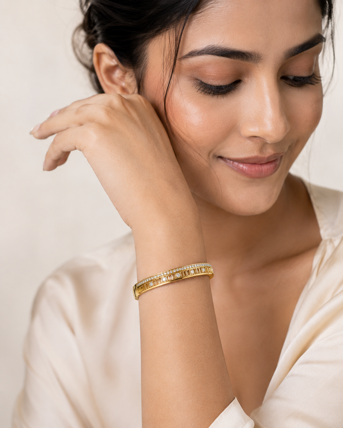 The Golden Highway Pavé Bangle