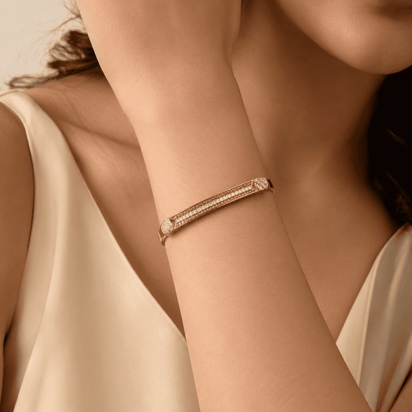 The Cleopatra Royal Filigree Cuff — Gold Plated Royale Bangle by House of Zena, front view — Anti-Tarnish Waterproof Jewellery | House of Zena