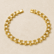 The Chocolate Bar Link Bracelet — Gold Plated Évora Crystal Link Bracelet by House of Zena, close-up detail