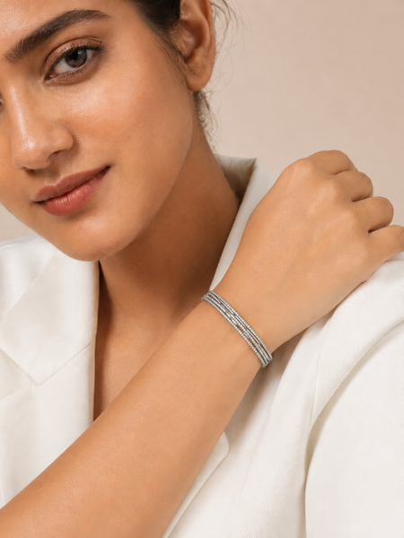 Aurielle Linear Pavé Bangle