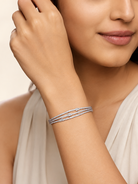 Astra Parallel Pavé Bangle