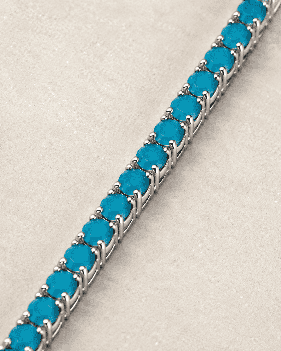 The Swimming Pool Tennis Bracelet — Silver-Tone Tennis Bracelet by House of Zena, styled on model