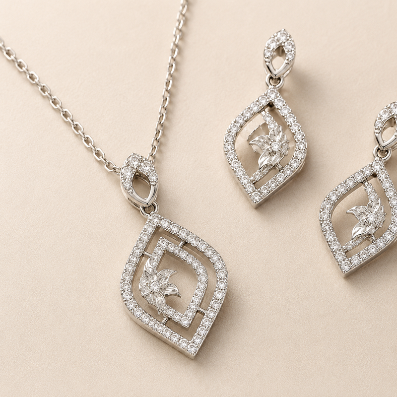 Celestia Bloom Pendant Set