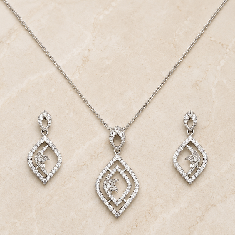 Celestia Bloom Pendant Set