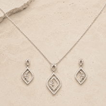 The Morning Bloom Coffee & Cake Set — Gold Plated Morning Bloom Pendant Set by House of Zena, side angle