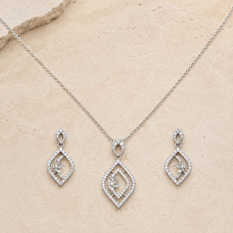Celestia Bloom Pendant Set