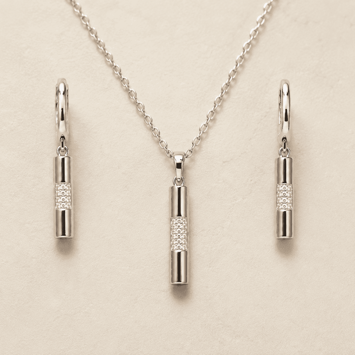 The "Minimal Effort" Bar Set — Gold Plated Bar Pendant Set by House of Zena, full product view