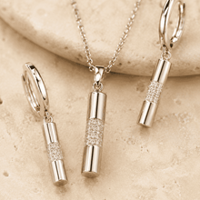 The "Minimal Effort" Bar Set — Gold Plated Bar Pendant Set by House of Zena, worn on model