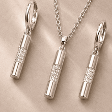 The "Minimal Effort" Bar Set — Gold Plated Bar Pendant Set by House of Zena, side angle