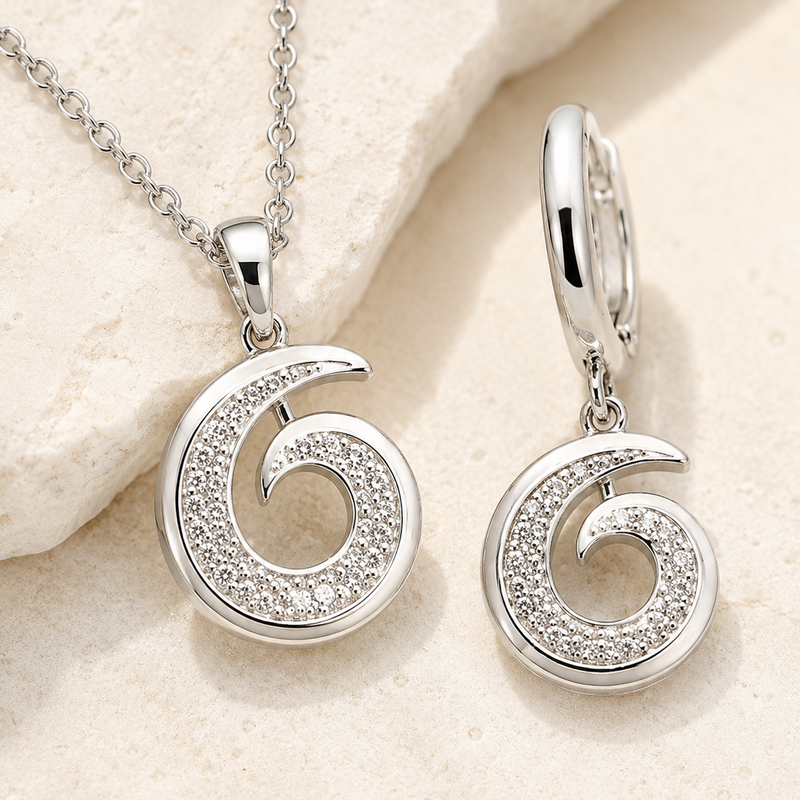 Serelune Spiral Pendant Set
