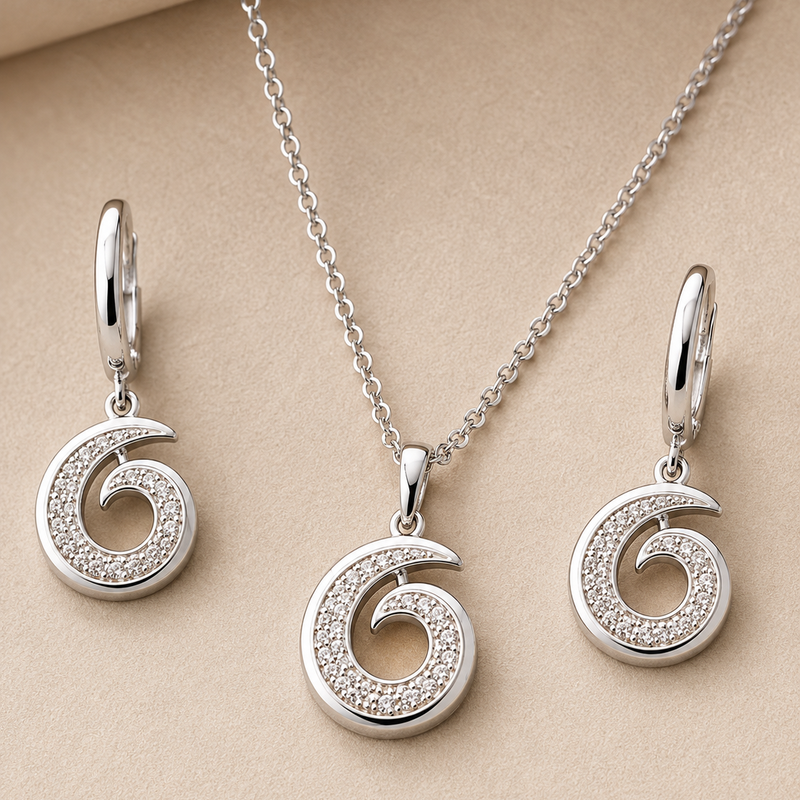 Serelune Spiral Pendant Set