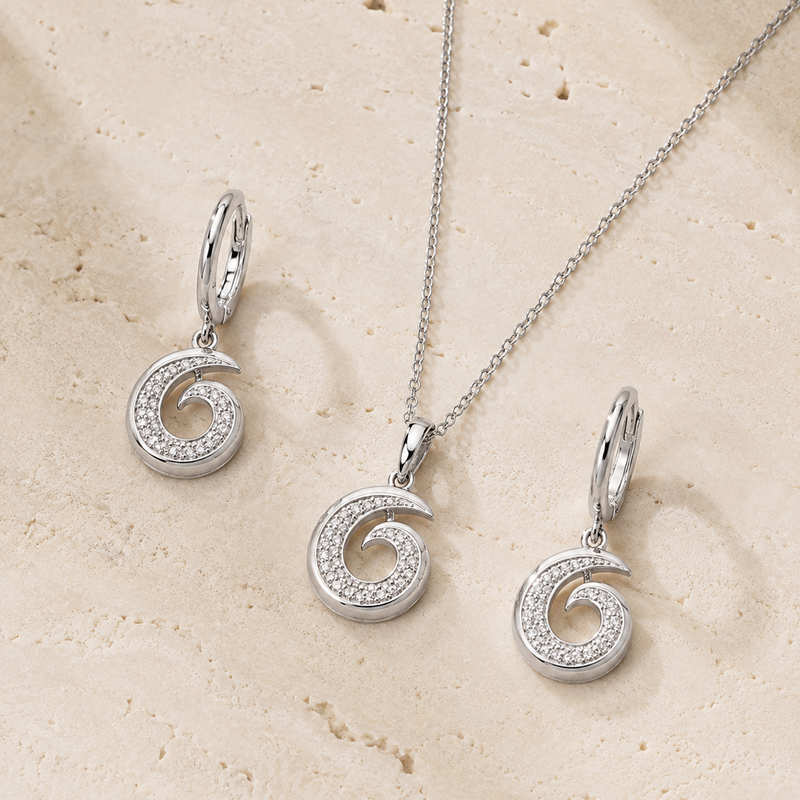 Serelune Spiral Pendant Set