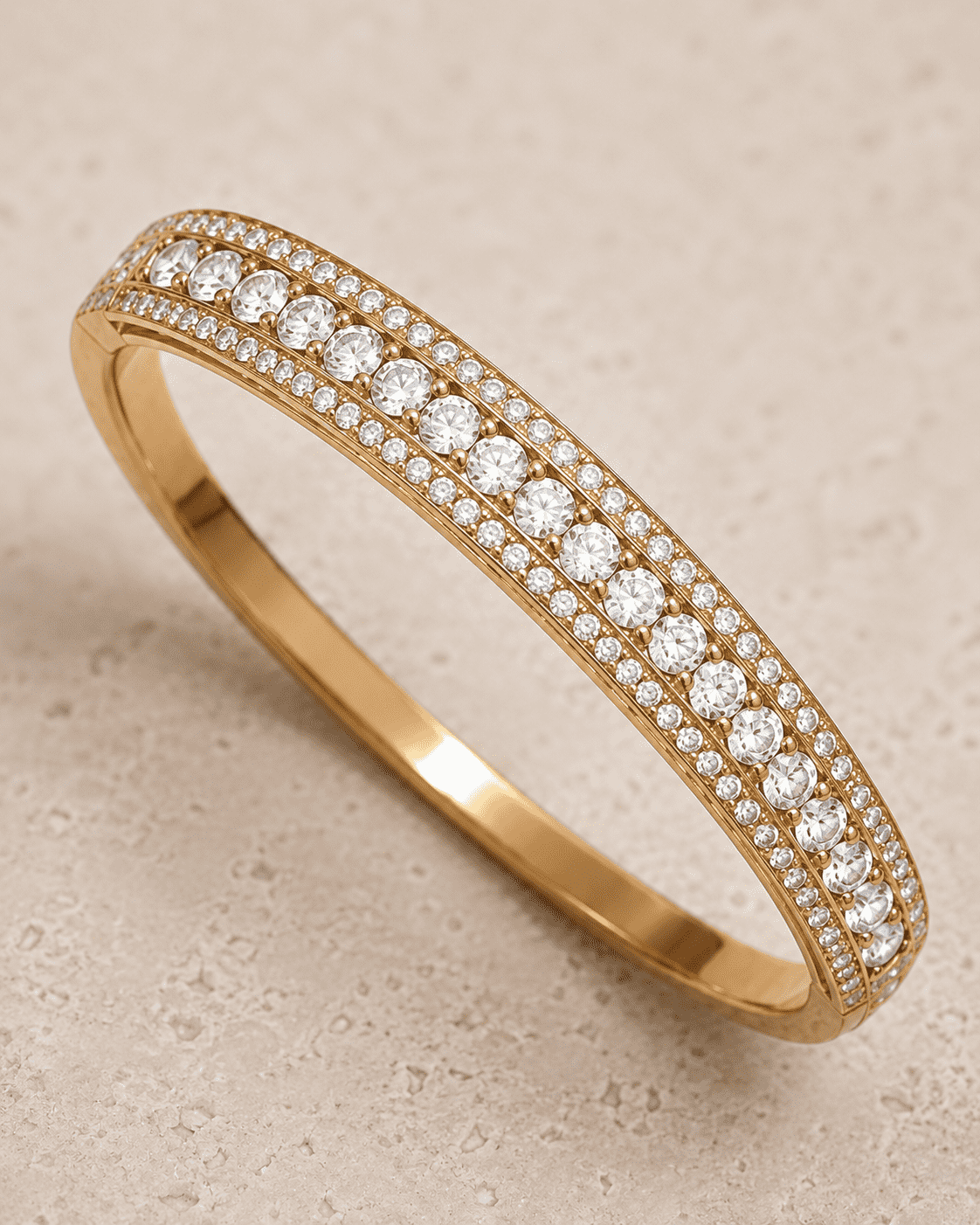 The Queen Bee Crown Bangle — Gold Plated Halo Bangle by House of Zena, close-up detail