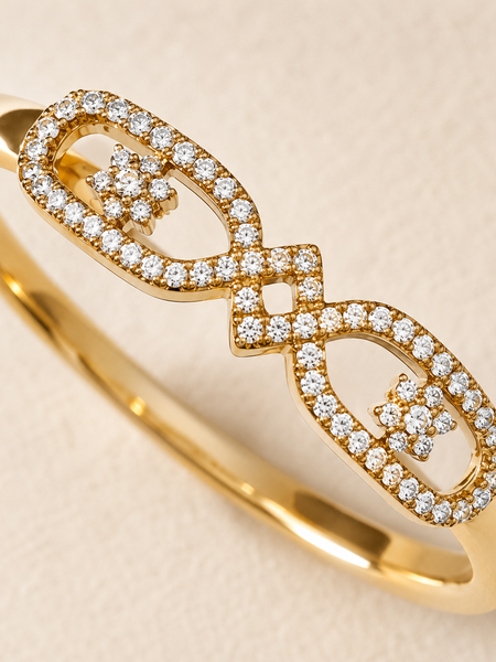 Élan Duo Clover Bangle