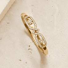 The Lucky Four-Leaf Clover Bangle — Gold Plated Duo Clover Bangle by House of Zena, worn on model