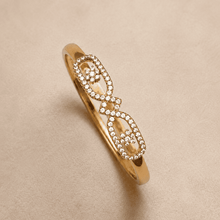 The Lucky Four-Leaf Clover Bangle — Gold Plated Duo Clover Bangle by House of Zena, side angle